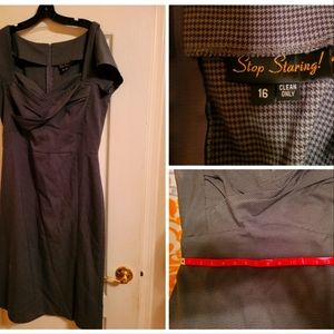 Stop Staring Houndstooth Dress